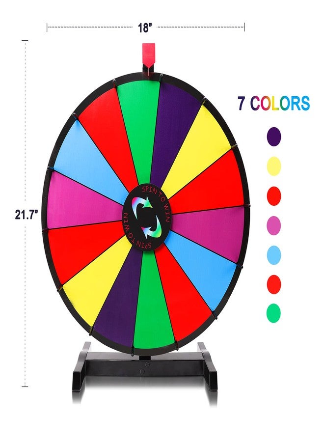 Hooomyai 18" Tabletop 14 Slots Spinning Prize Wheel with Durable Base Stand, Spin Wheel for Prizes Fortune Spinner with Dry Erase Markers and Eraser for Game Carnival Trade Show Party - Image 2