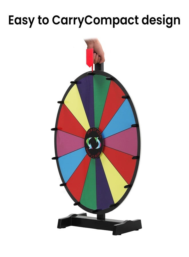 Hooomyai 18" Tabletop 14 Slots Spinning Prize Wheel with Durable Base Stand, Spin Wheel for Prizes Fortune Spinner with Dry Erase Markers and Eraser for Game Carnival Trade Show Party - Image 3