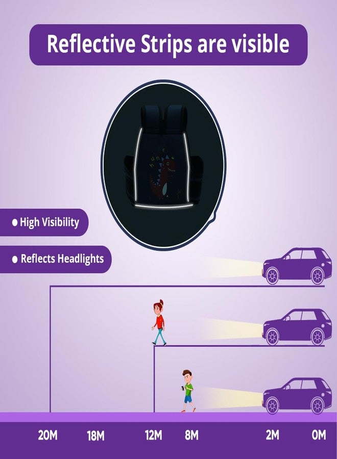 TONY STARK Kids Safety Belt For Two Wheeler With Reflective Strips, Portable Seat Belt Children Motorcycle Harness For Motorcycle Bike, Adjustable Safety Harness For Boys Girls (Fossil Force) - Image 4