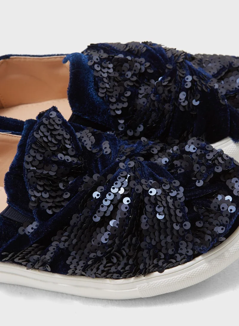 TOPSHOP Twisted Sequin Trainers