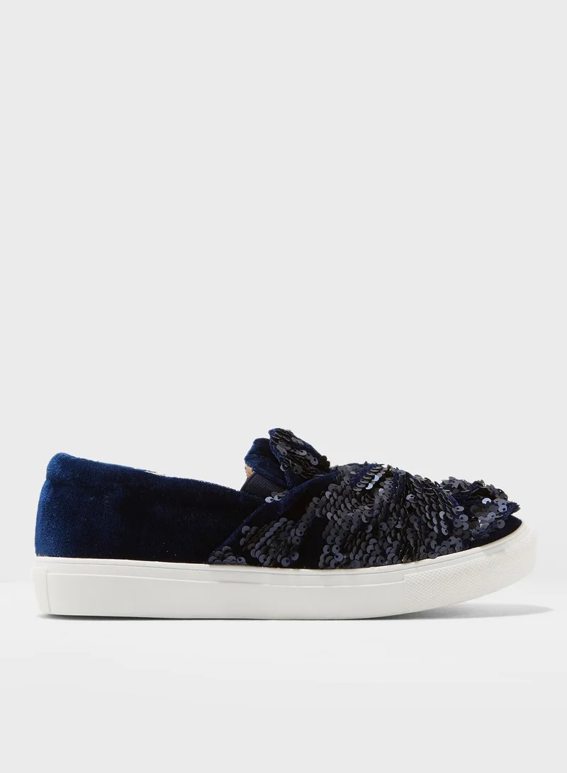 TOPSHOP Twisted Sequin Trainers