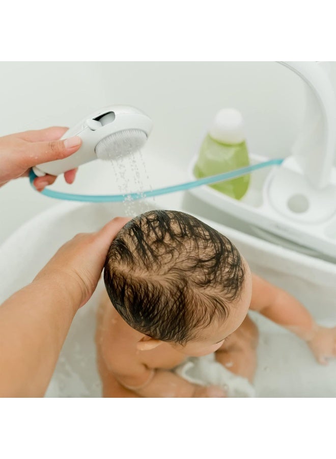 The First Years Rain Shower Baby Shower Head - Soothing Attachable Baby Spa Sprayer - Baby Bathtub Shower Head with Rotating Arm - Image 2