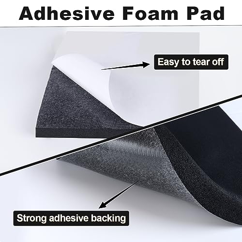 Storystore 4 Pcs Foam Padding Sheets - 6" x 6" x 3/4" Self Adhesive Closed Cell Foam Neoprene Rubber Sheets Insulation Anti Vibration Rubber Pads with Adhesive, Black - Image 4