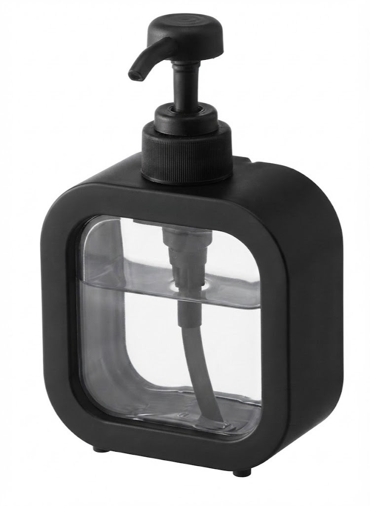 Soap Dispenser with Pump Clear Window Design, White for Bathroom Kitchen - Image 1