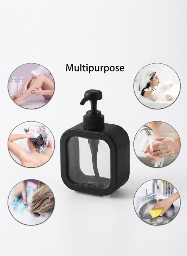 Soap Dispenser with Pump Clear Window Design, White for Bathroom Kitchen - Image 4