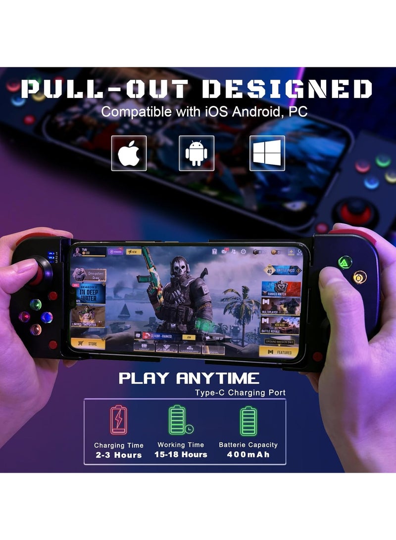 general Mobile Game Controller Gamepad for iPhone iOS Android PC: for iPhone 15/14/13/12/11/X, iPad, Samsung Galaxy, TCL, Tablet PCs - Image 3