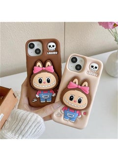Arabest Cute Cartoon Phone 16 Case Kawaii Invisible Bracket Case TPU Silica Gel Scratch Resistant Shockproof (16,Pink)  - Image 4