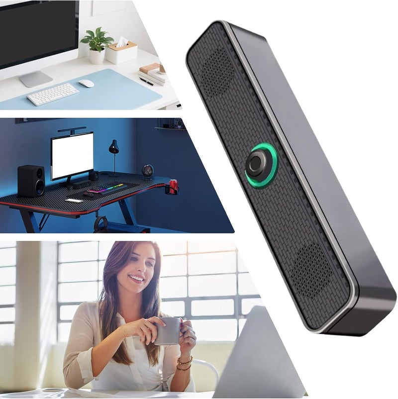 Desktop Soundbar System | Portable Multimedia, Immersive HiFi Playback, Enhanced Low Frequency | Plug Play Universal Compatibility, Space Saving Design | Studio Stage Television Lap - Image 3