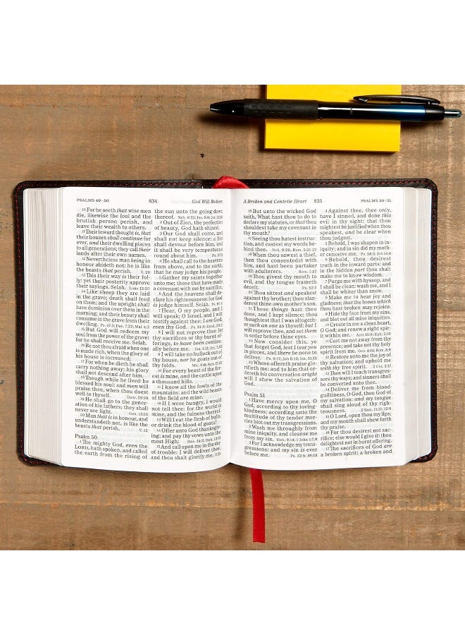 الكتاب المقدس المرجعي الكبير الحجم بنسخة KJV، جلد أسود لمسة جلدية - Image 4