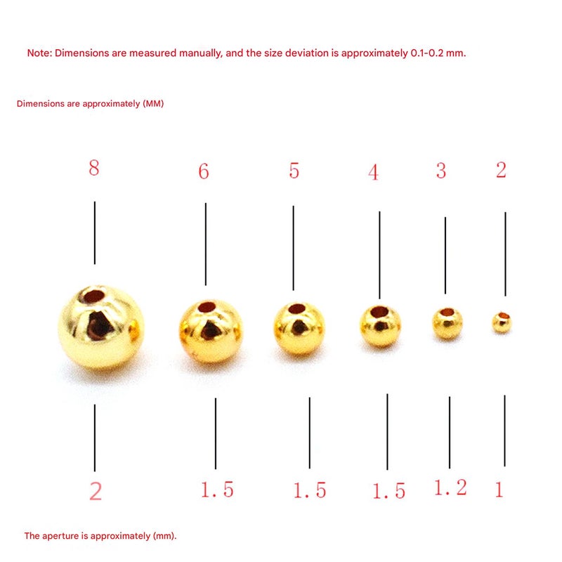 100Pcs Metal Beads Stainless Steel Sturdy Durable Glossy Surface Wide Application Jewelry Beads for Earrings Necklace - Image 2