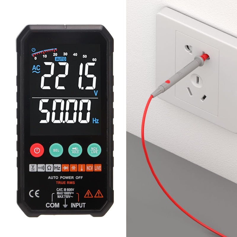Digital Multimeter Portable Electrical Voltmeter Tester with HD Screen, Automatic Identification, Dual Modes - Intelligent Anti Burn, NCV Detection, Ideal for AC DC Voltage Testi - Image 5