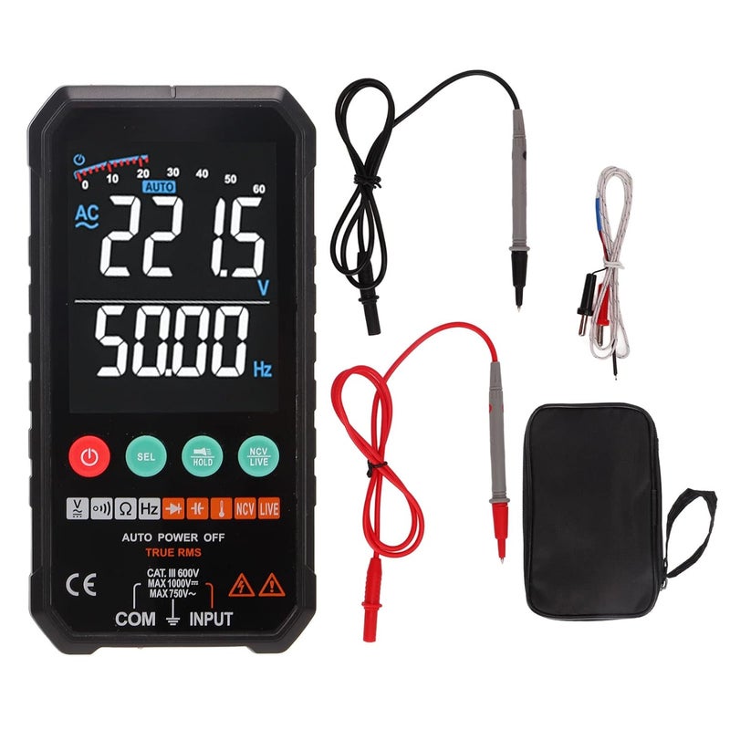 Digital Multimeter Portable Electrical Voltmeter Tester with HD Screen, Automatic Identification, Dual Modes - Intelligent Anti Burn, NCV Detection, Ideal for AC DC Voltage Testi - Image 1