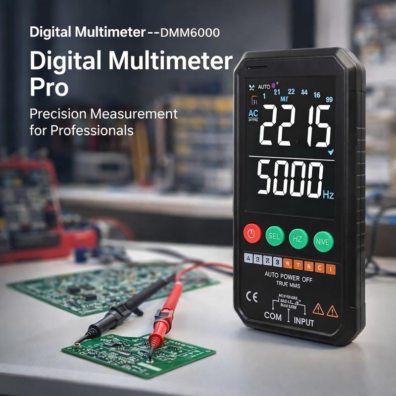 Digital Multimeter Portable Electrical Voltmeter Tester with HD Screen, Automatic Identification, Dual Modes - Intelligent Anti Burn, NCV Detection, Ideal for AC DC Voltage Testi - Image 2