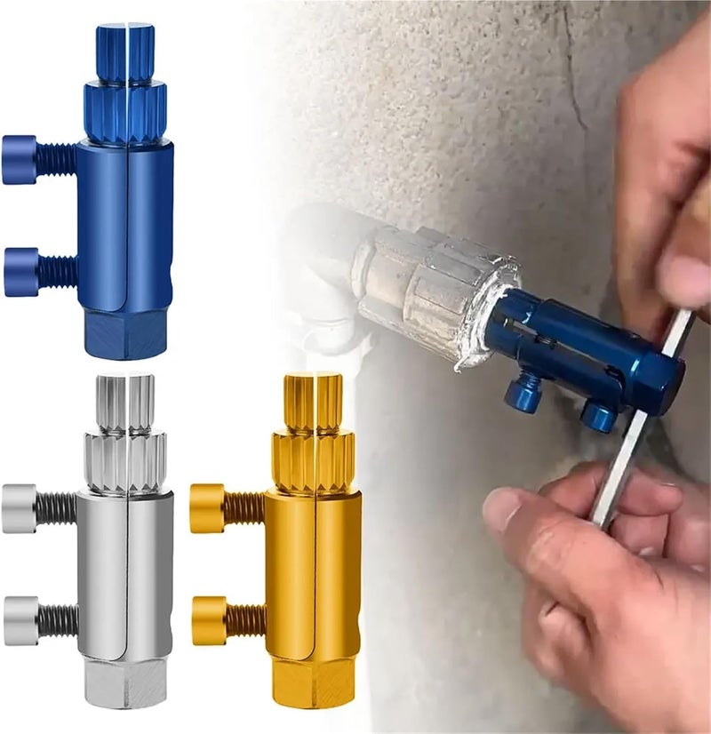 2pcs Broken Pipe Thread Extractor For 1/2-3/4-1inch Pipes Removal Tool For Threads In Faucets(Silver) - Image 3