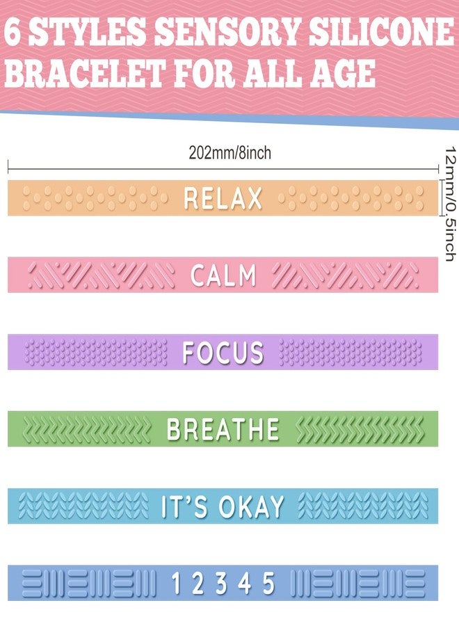 Colingmill 30 Pcs Anxiety Sensory Silicone Bracelets Rubber Bracelet with Textured Wearable Push Sensory Stress Relief Finger Wristband Calming Anxiety Relief Gifts for ADHD Autism(Light Color) - Image 3