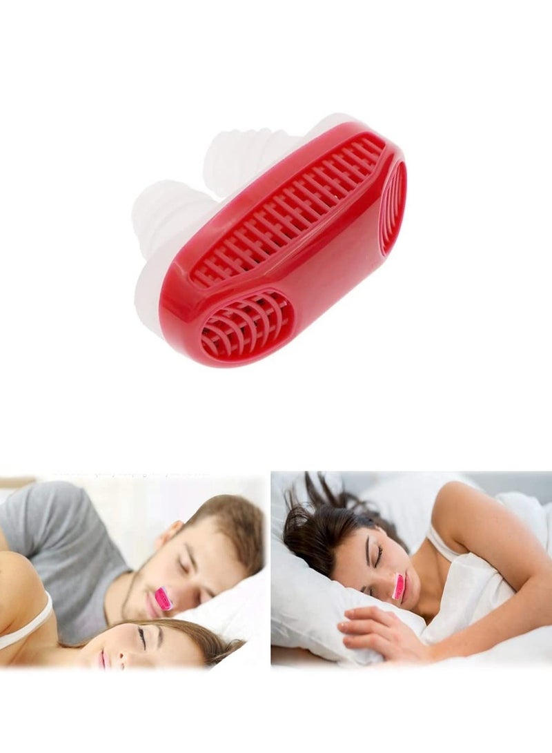 SYOSI جهاز مكافحة الشخير، جهاز تنقية الهواء المصغر، مساعد التنفس أثناء النوم، مشبك الأنف لإيقاف الشخير لتسهيل التنفس، نوم مريح طبيعي، إيقاف الشخير، نوم هادئ ليلاً للنساء والرجال - Image 1