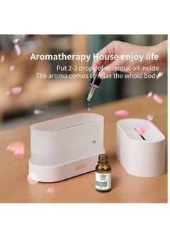 بيوينتي Flame Diffuser Humidifier 7 Flame Colors,Essential Oil Aroma Therapy Diffuser with Waterless Auto-Off Protection,Fire Air Diffuser for Home,Office,Bedroom (Wood Grain)  - Image 4