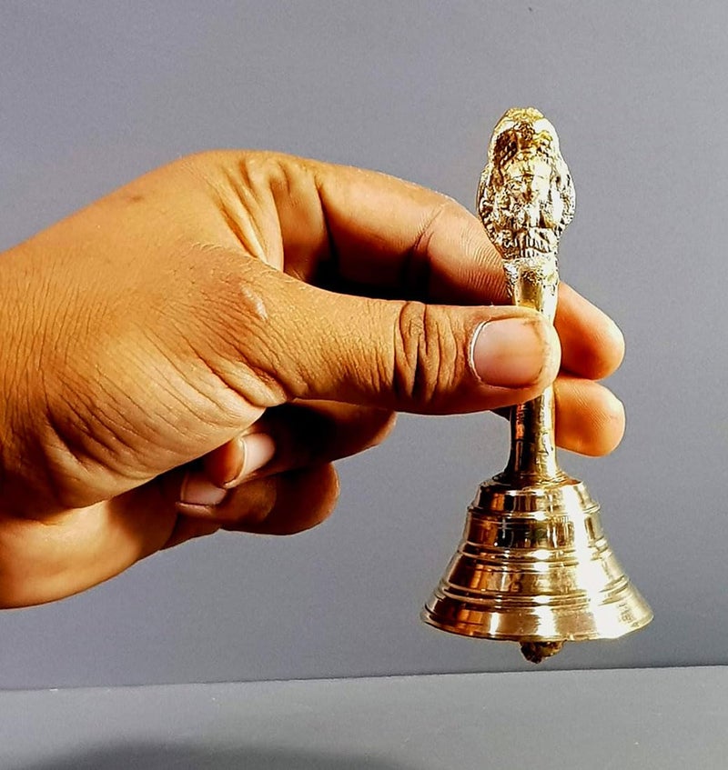 Tia Crafts Garuda Sheshanag Brass Pooja Ghanti Pooja, Religious Item, Brass Bell Pooja Bell (Medium) - Image 5