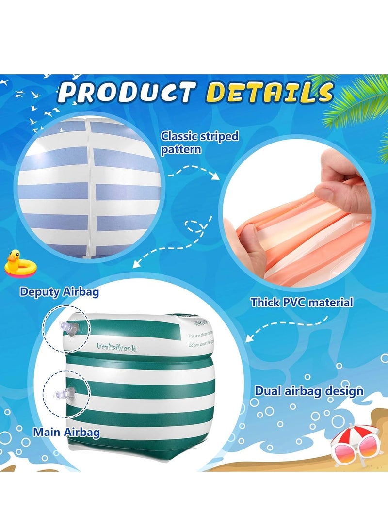 6 أجهزة كمبيوتر شخصية ذراع Floaties PVC نفخ ذراع الفرقة الشريطية حمام السباحة يعوم الأكمام ذراع السباحة حلقات العائمة للبنات البالغين الأولاد الرياضات المائية تعلم السباحة التدريب الصيف الشاطئ حفل البكالوريت - Image 2