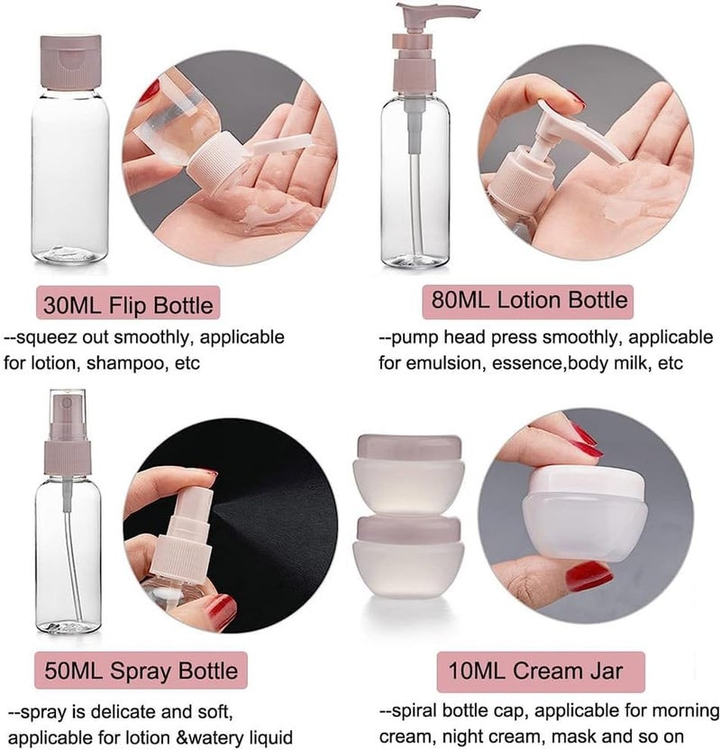 Niwlix Polypropylene Pack of 11 Travel Bottles For Toiletries Travel Essentials for women Toiletry Bottles For Travelling For Shampoo Cream Handwash Lotion Storage Bottle accessories women, 60 Ml - Image 3
