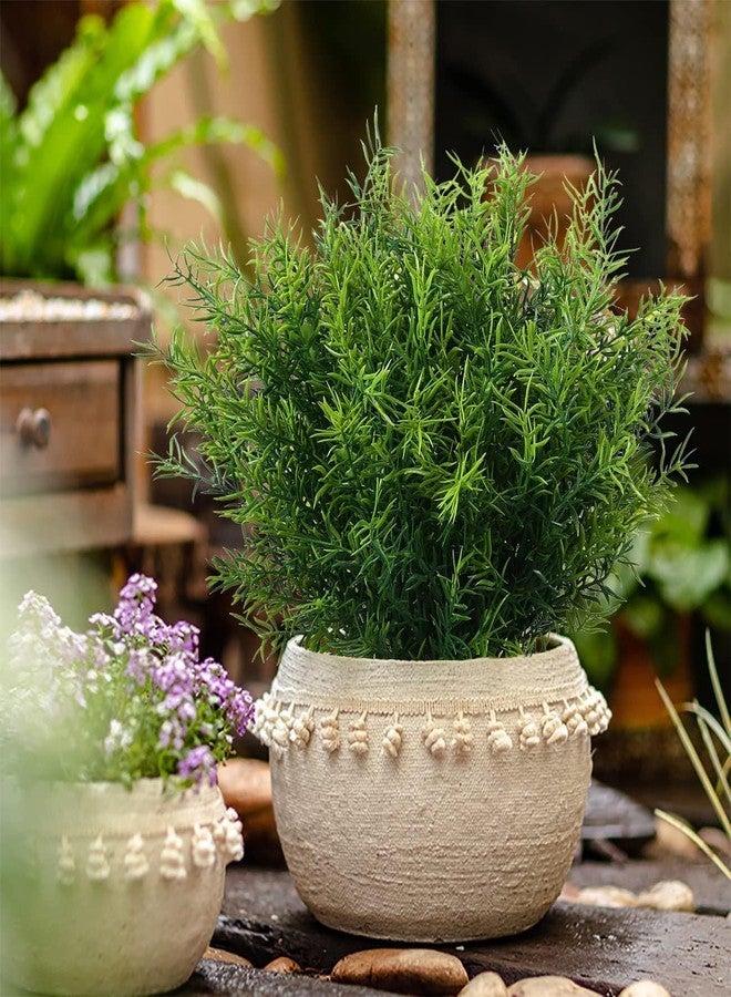 CYANLUX 16 Bundles Artificial Greenery Shrubs No Fade Fake Rosemary Grass Plants Outdoor UV Resistant Hanging Plants Home Kitchen Indoor Wedding Garden Patio Farmhouse Decor (16, A) - Image 2