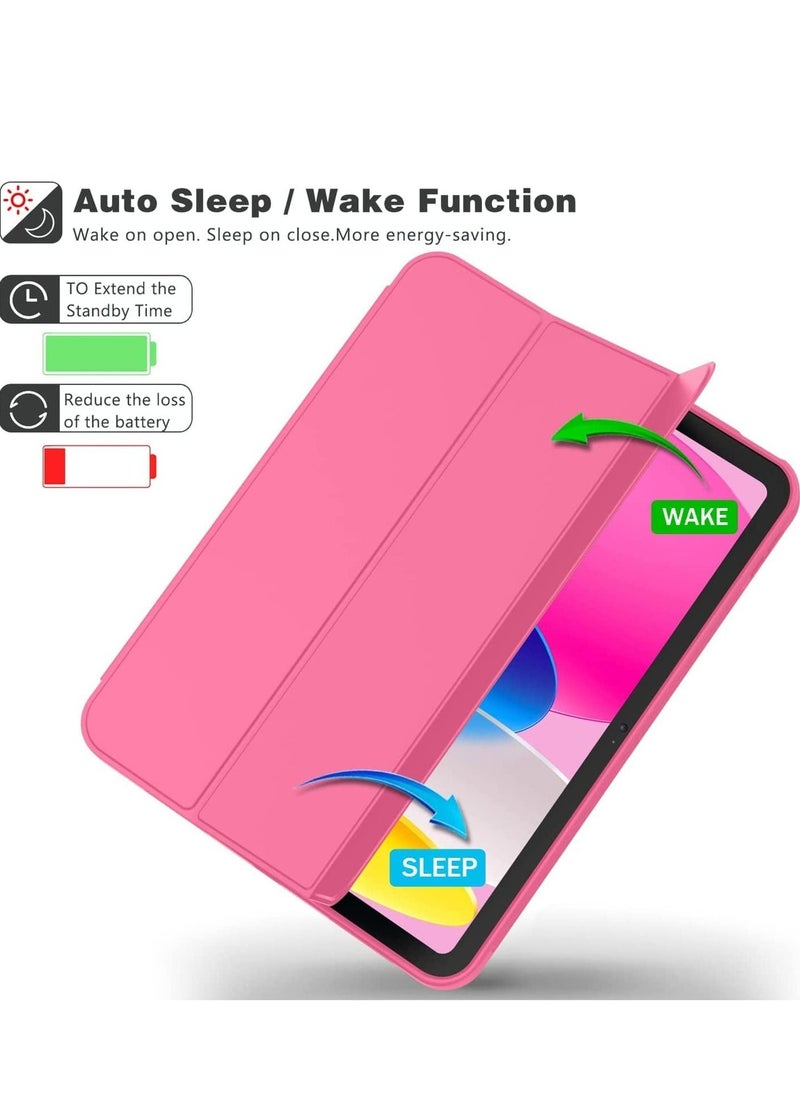 IAF New iPad 10.9 Inch Case 2022 (10th Gen) with Pencil Holder, Trifold Stand Smart Case, Soft TPU Back, Auto Wake/Sleep (Watermelon) - Image 2