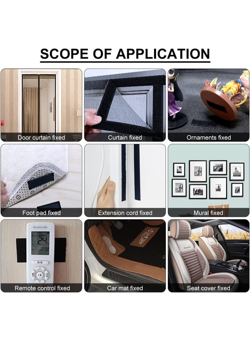 2 Pack Hook and Loop Tape 2m x 2.5cm Black, Strong Self-Adhesive Mounting Strips, Heavy Duty Sticky Back Tape for Home, Office, Crafts, Organization, Indoor & Outdoor Use - Image 5