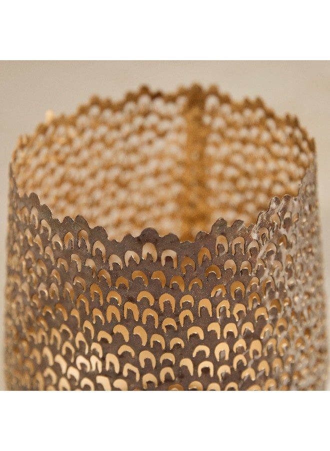 Home Box Corlie Metal Peacock Cutwork Votive Candleholder 14 x 15 x 14 cm  - Image 1