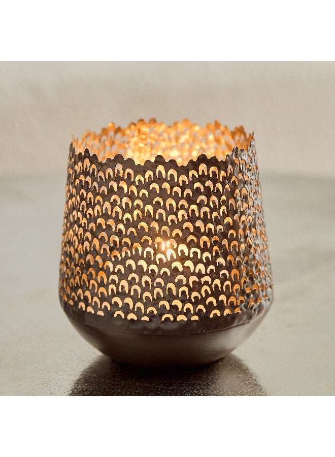 Home Box Corlie Metal Peacock Cutwork Votive Candleholder 14 x 15 x 14 cm - Image 2