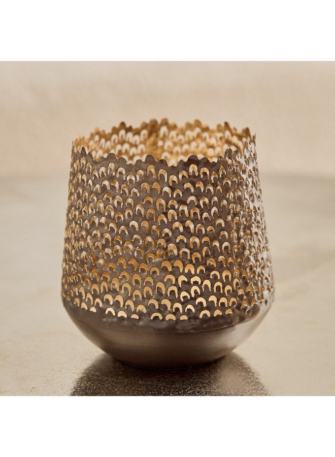 Home Box Corlie Metal Peacock Cutwork Votive Candleholder 14 x 15 x 14 cm - Image 3