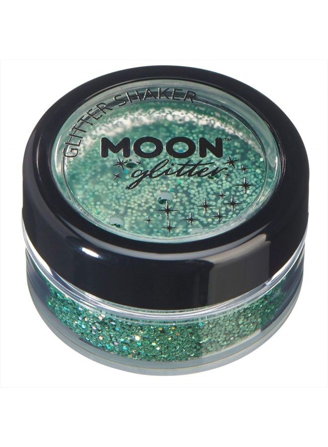 Moon Glitter هولوجرافيك جليتر شيكرز 100% جليتر تجميلي للوجه والجسم والأظافر والشعر والشفتين - 0.17 أونصة - أخضر - Image 1
