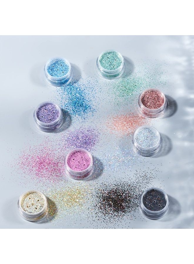 Moon Glitter هولوجرافيك جليتر شيكرز 100% جليتر تجميلي للوجه والجسم والأظافر والشعر والشفتين - 0.17 أونصة - أخضر - Image 4