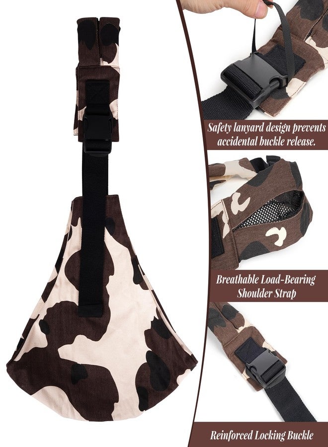 AXEARTE Baby Sling Carrier, Side Toddler Sling Carrier 20-44 lbs with Adjustable Straps, Portable and Lightweight Baby Carrier One Shoulder, Ideal for Hands-Free Parenting (Cow) - Image 4