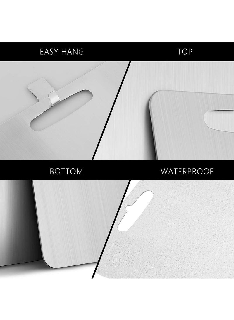 Excefore لوح تقطيع، لوح تقطيع كتلة فرم حصيرة سميكة من الفولاذ المقاوم للصدأ للاستخدام الشاق غير قابلة للانزلاق، للمطبخ المنزل اللحم الخضار الفاكهة - Image 3