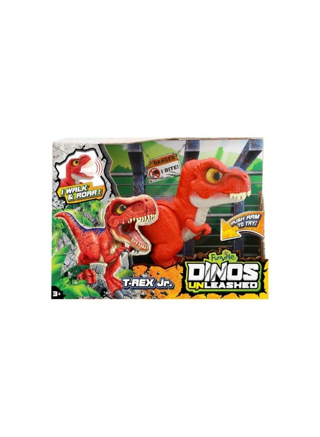 Funville تمثال تي ريكس جونيور من فنفيل دينو (أحمر، 31 سم) - Image 1