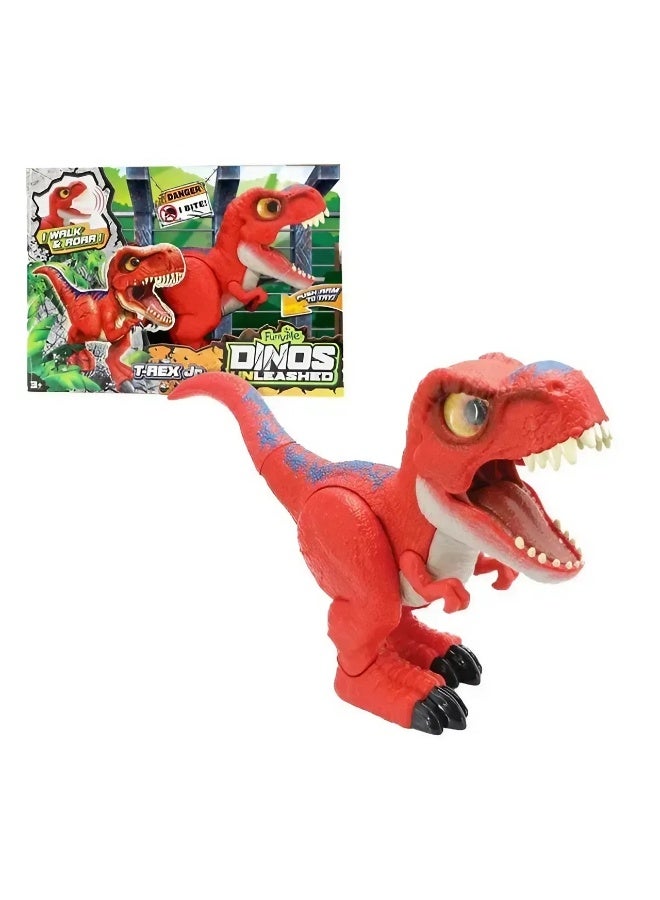 Funville تمثال تي ريكس جونيور من فنفيل دينو (أحمر، 31 سم) - Image 2