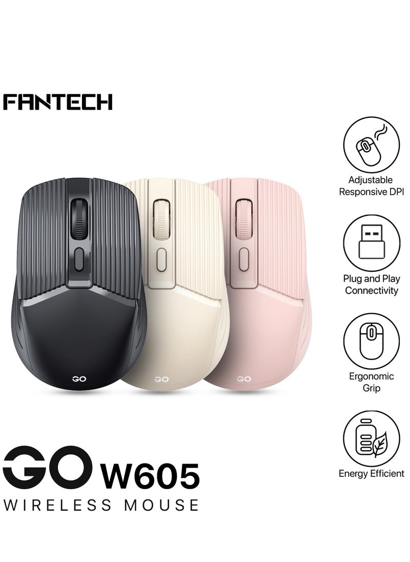 FANTECH - Wireless Bluetooth Mouse 2.4Ghz - 1600 DPI, Slim Dual Mode 4 Buttons, Rechargeable Silent Bluetooth Wireless Mouse,  for Laptop/PC -  Home & Office Use - Image 1