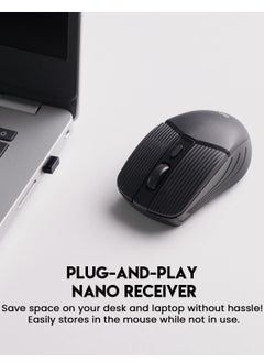 FANTECH Wireless Bluetooth Mouse 2.4Ghz - 1600 DPI, Slim Dual Mode 4 Buttons, Rechargeable Silent Bluetooth Wireless Mouse,  for Laptop/PC -  Home & Office Use  - Image 2