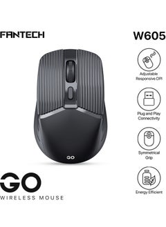 FANTECH Wireless Bluetooth Mouse 2.4Ghz - 1600 DPI, Slim Dual Mode 4 Buttons, Rechargeable Silent Bluetooth Wireless Mouse,  for Laptop/PC -  Home & Office Use  - Image 1