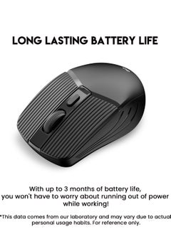 FANTECH Wireless Bluetooth Mouse 2.4Ghz - 1600 DPI, Slim Dual Mode 4 Buttons, Rechargeable Silent Bluetooth Wireless Mouse,  for Laptop/PC -  Home & Office Use  - Image 3