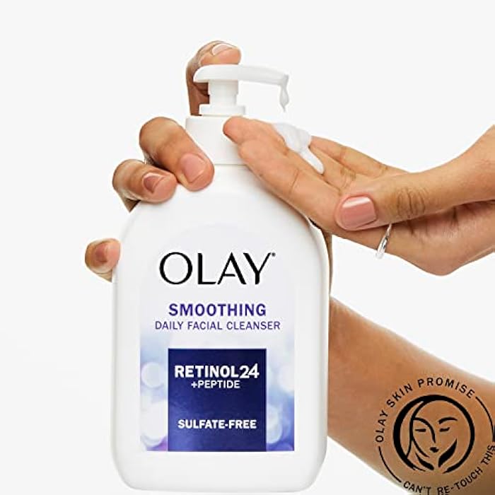 Olay Face Wash, Daily Facial Cleanser with Retinol, Peptides & Glycerin - Smoothing, Noursihes Skin Surface, Hydrates while Cleansing - Sulfate-Free, Paraben-Free, 16 Oz - Image 4