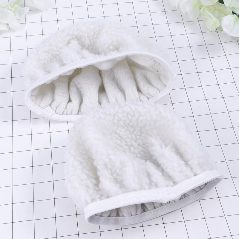 Healifty 5pcs Car Polishing Lambswool Bonnets Pads Removable Lamb Wool Pad for Wax Applicator - Image 2