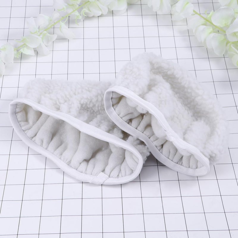 Healifty 5pcs Car Polishing Lambswool Bonnets Pads Removable Lamb Wool Pad for Wax Applicator - Image 4