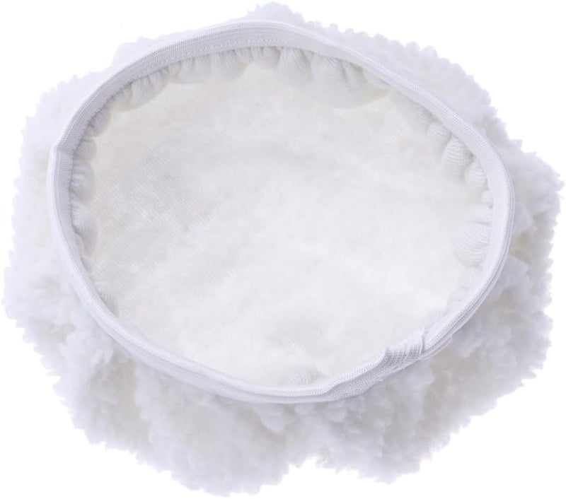 Healifty 5pcs Car Polishing Lambswool Bonnets Pads Removable Lamb Wool Pad for Wax Applicator - Image 1