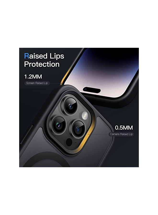 جي تيك حالة مغناطيسية لـ iPhone 14 Pro Max 6.7 بوصة متوافقة مع Magsafe ، غطاء الهاتف غير اللامع الشفاف. - Image 4