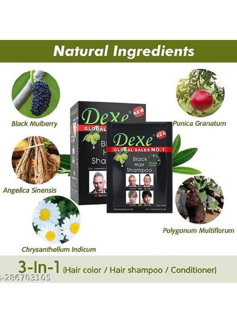 Dexe Fast hair dye shampoo black 25ml - Image 3
