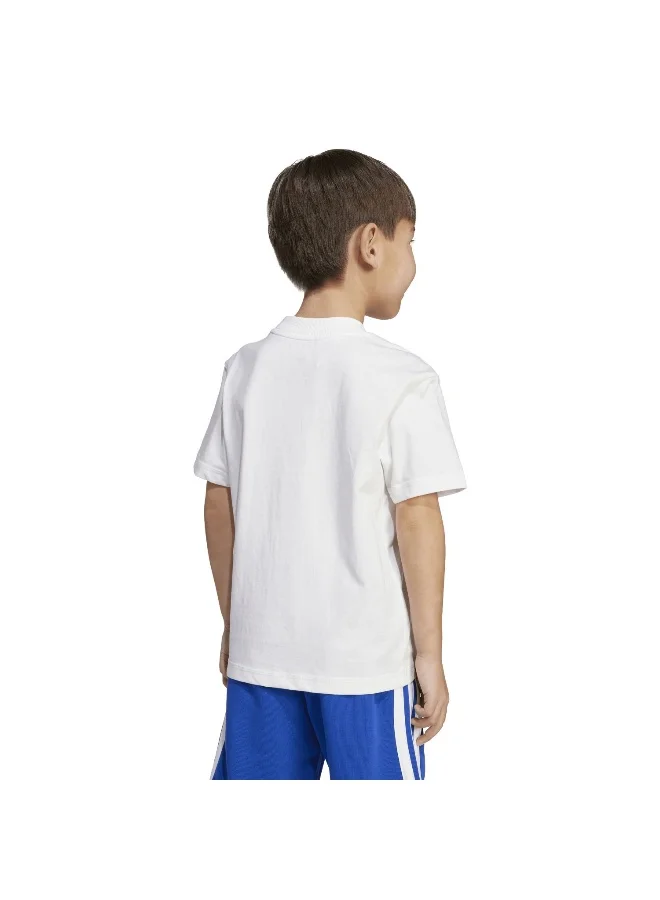 adidas Lk Bl Tee 160 White Graphic Tee (Short Sleeve) T-Shirts For Kids