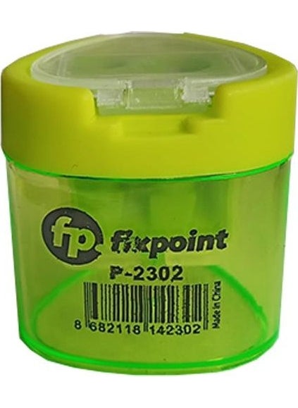Fixpoint Pencil Sharpener Double Eyed Triangle 1 Piece Pencil Sharpener with Chamber Vibrant Colors Standard Pencil Sharpener Jumbo Pencil Sharpener 