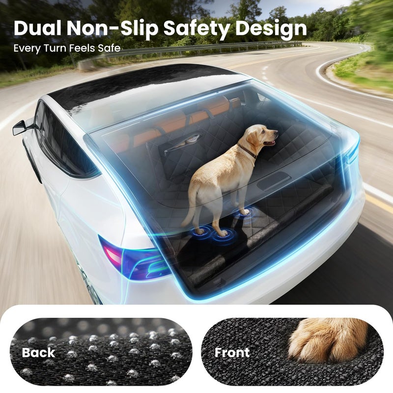 REEVAA SUV Cargo Liner for Dogs, Full Coverage Non-Slip Cargo Cover with Cushioned Sides to Protect Your Dog, Waterproof & Durable, Machine Washable Trunk Protector Mat (M, Black) - Image 3