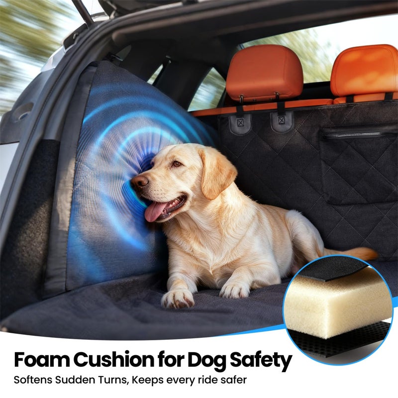 REEVAA SUV Cargo Liner for Dogs, Full Coverage Non-Slip Cargo Cover with Cushioned Sides to Protect Your Dog, Waterproof & Durable, Machine Washable Trunk Protector Mat (M, Black) - Image 4